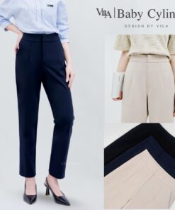 VILA | Baby Cylinder TM16 กางเกงขากระบอกเล็ก ทรงใส่ทำงาน งานตัด VILA