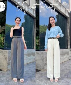 TM29 Elegant Pants กางเกงขากระบอกกลาง ป้าย VILA