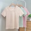 VL86 เสื้อยืด  VILA Super soft คอกลมแขนสั้น ผ้าดีมาก