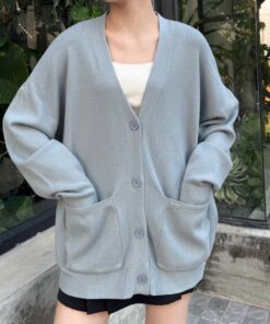 VL98 OPPA Cardigan เสื้อไหมพรมโอเวอร์ไซส์ ป้าย VILA