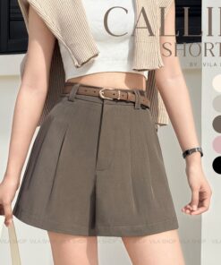 VILA | CALLIE SHOTS Vi14 กางเกงขาสั้นซิปหน้า