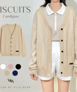 VILA | BISCUITS CARDIGAN VL102 เสื้อคลุมไหมพรมกระดุมหน้า ผ้าไม่เป็นขน