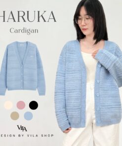 VILA | HARUKA CARDIGAN  VL104 เสื้อคลุมไหมพรมทอลายฉลุ