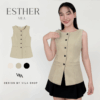VILA | ESTHER VL107 เสื้อแขนกุด กระเป๋าหน้า มีซับให้ทั้งตัว