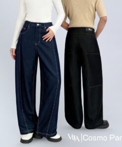 VILA | Cosmo Pants TM34 กางเกงขายาวกระบอกใหญ่