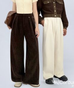 VILA | CORDUROY PANTS TM33 กางเกงขายาวลูกฟูก
